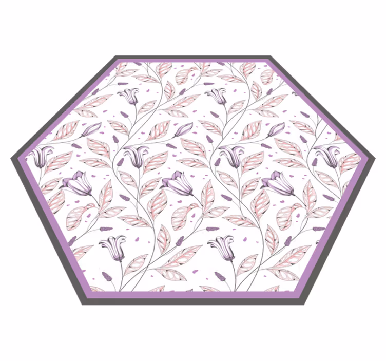 Tapis vinyle fleurs et plantes élément botanique élégant - TenStickers