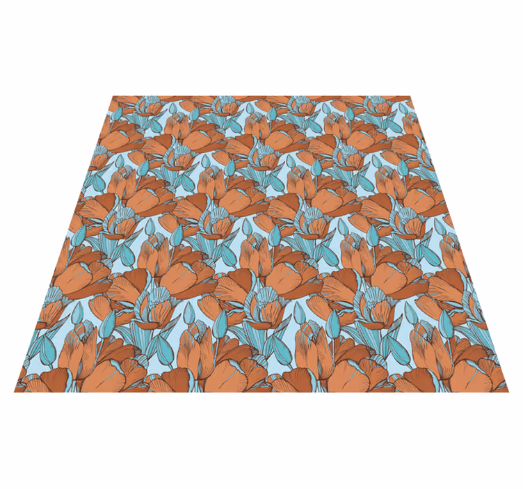 Tapis vinyle autres tapis schéma de fleurs florales - TenStickers