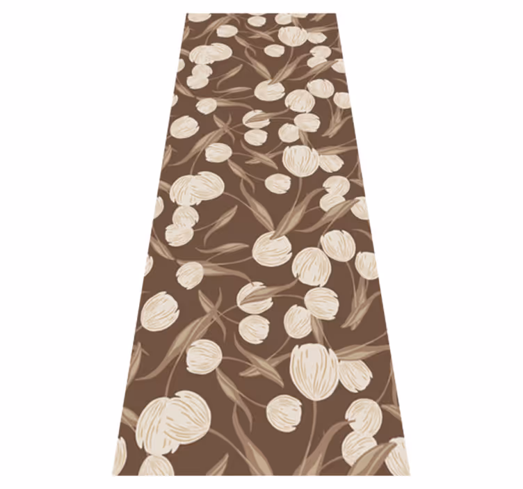 Tapis vinyle fleurs et plantes design élégant - TenStickers