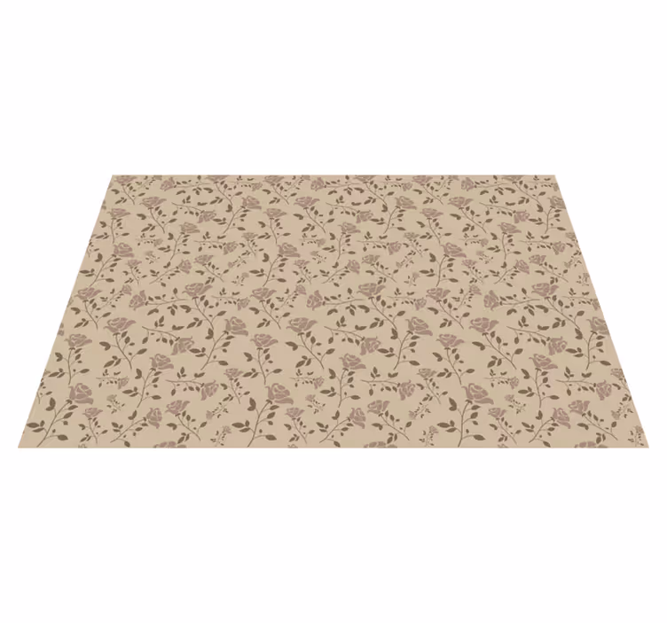 Tapis vinyle fleurs et plantes motif floral subtil - TenStickers
