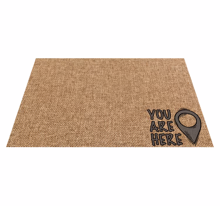 Tapis vinyle minimaliste vous êtes ici - TenStickers