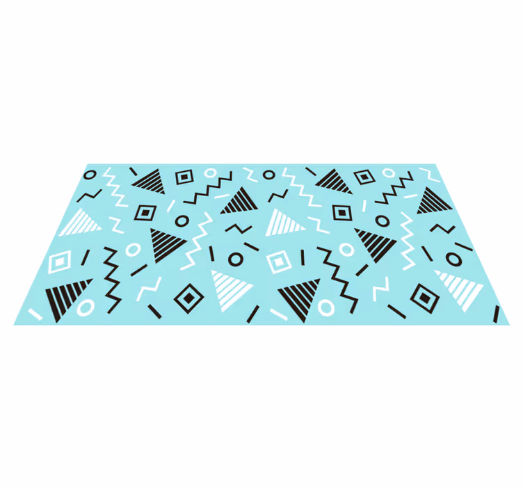 Tapis vinyle géométrique disposition des formes - TenStickers