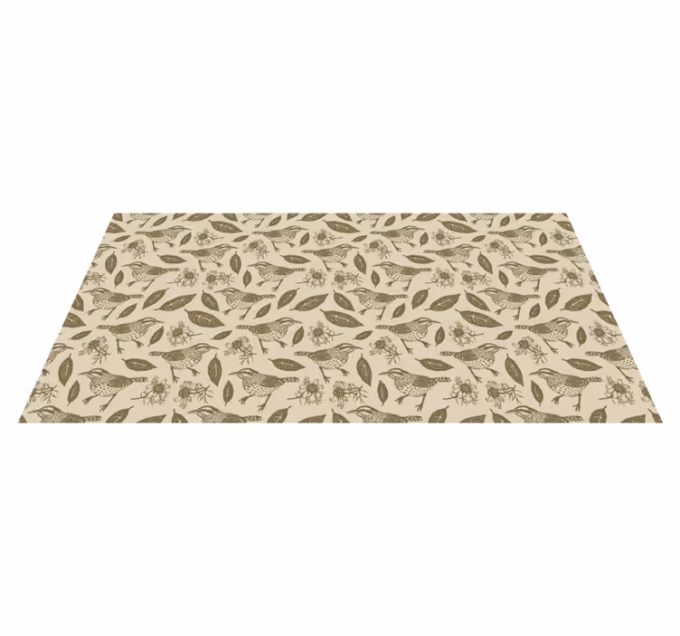 Tapis vinyle animal Oiseaux dans la nature et les plantes - TenStickers