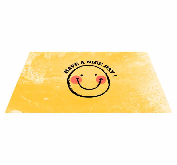 Tapis vinyle citation passe une bonne journée! - TenStickers