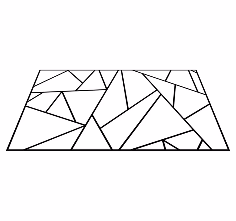 Tapis vinyle géométrique motif à angle aigu - TenStickers