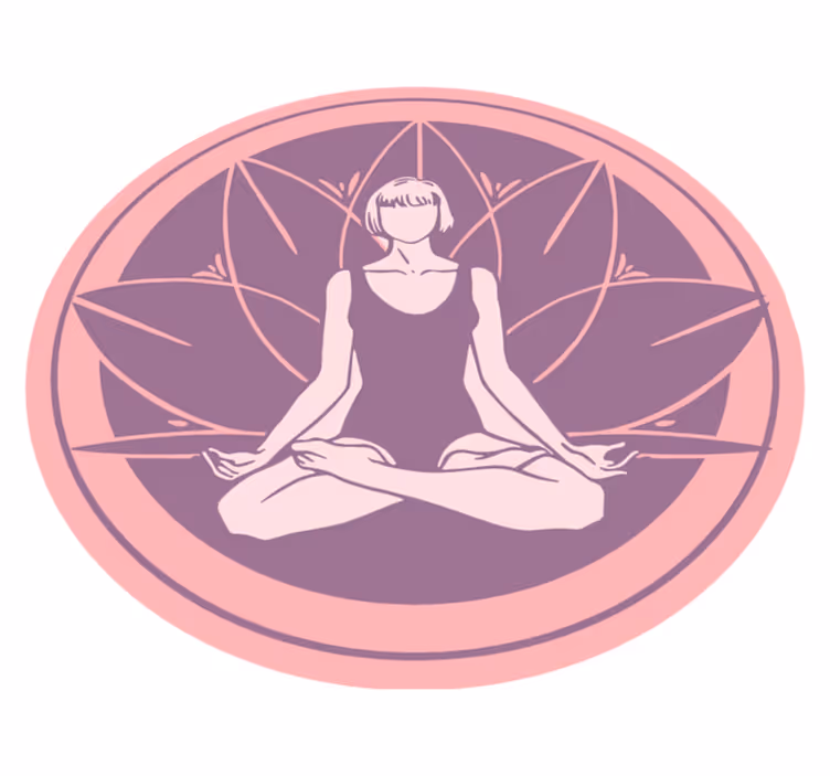 Tapis vinyle mandala symbole de méditation sereine - TenStickers