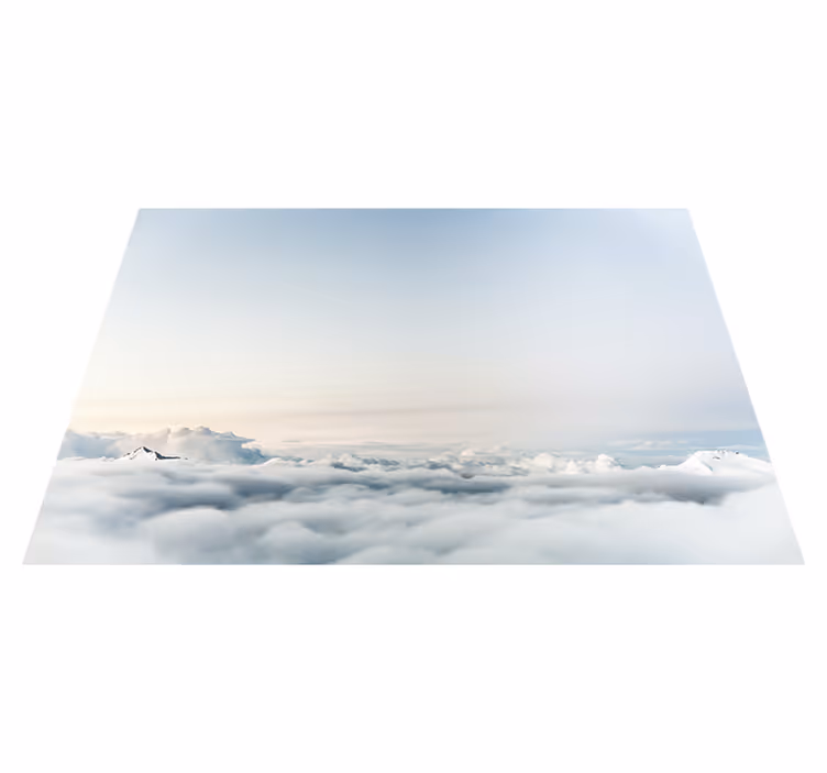 Tapis vinyle nature sérénité du paysage nuageux - TenStickers