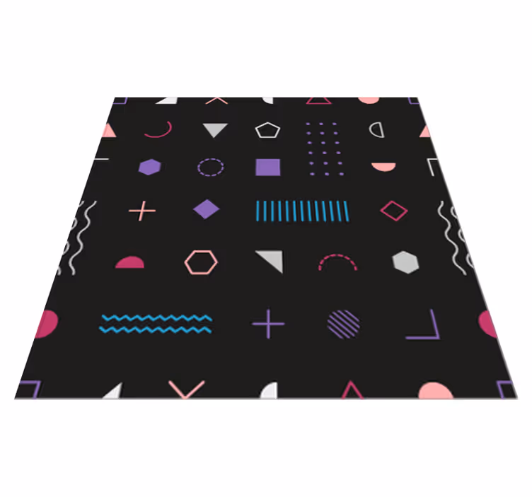 Tapis vinyle géométrique affichage de formes ludiques - TenStickers