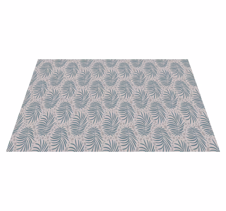 Tapis vinyle nature motif de feuilles vertes - TenStickers