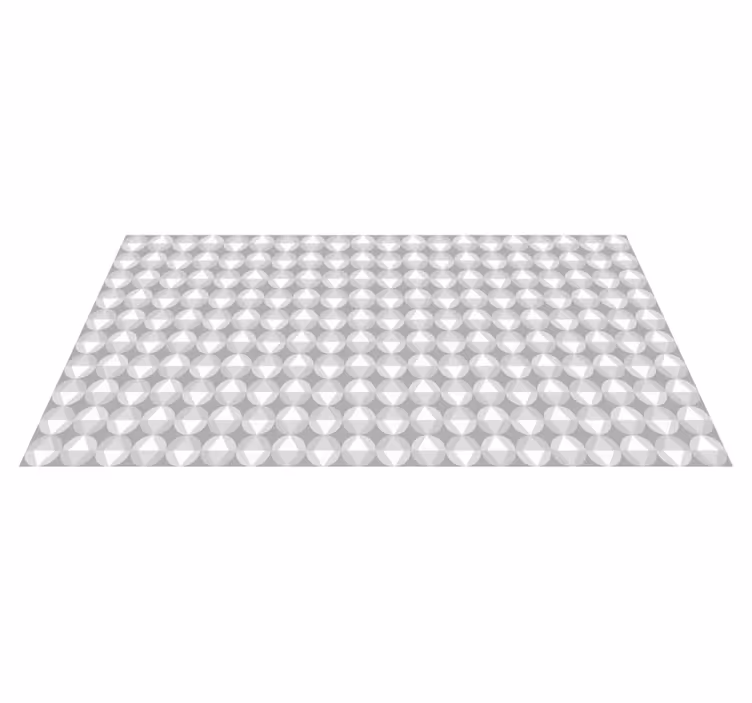 Tapis mosaique vinyle motif géométrique rond - TenStickers