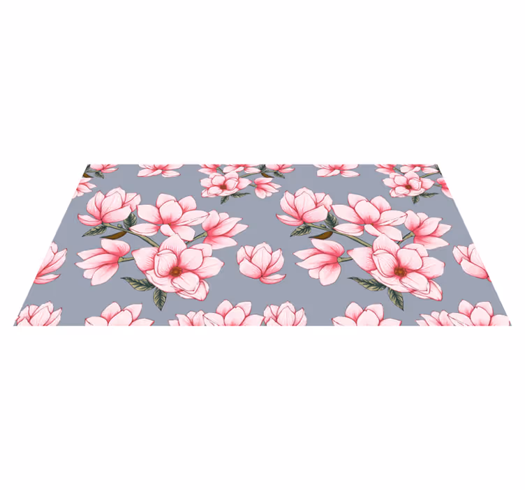 Tapis vinyle salon Arbre beau magnolia - TenStickers