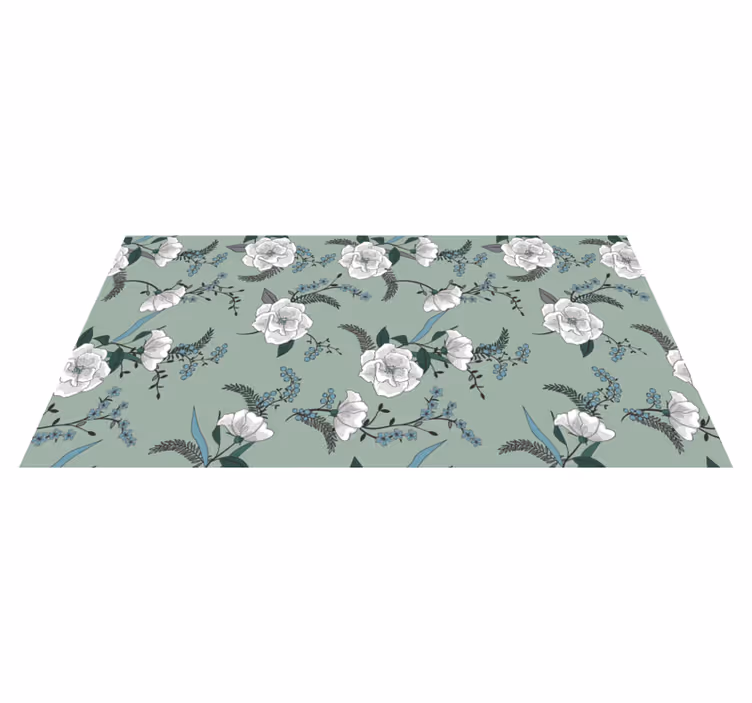 Tapis vinyle fleurs et plantes concept botanique - TenStickers
