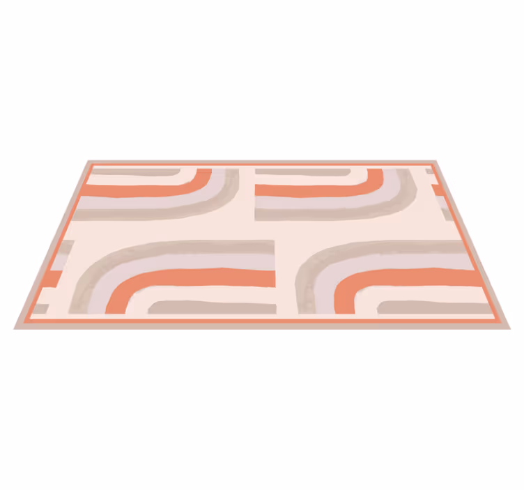 Tapis vinyle salle de bain vagues de couleurs douces - TenStickers