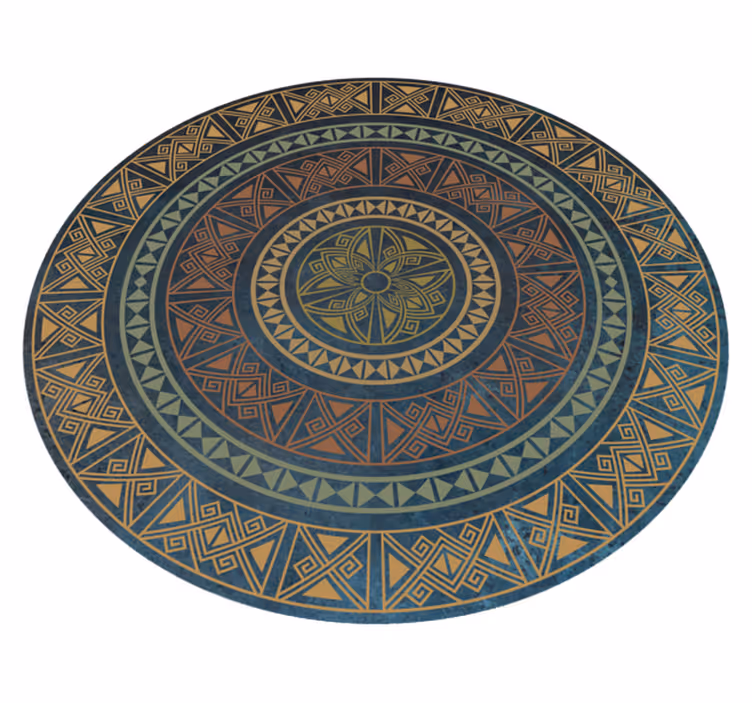Tapis vinyle salon Design ethnique "style industriel" - TenStickers