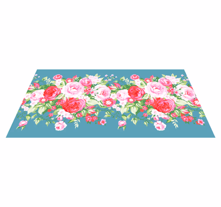 Tapis vinyle fleurs et plantes Éventail floral - TenStickers
