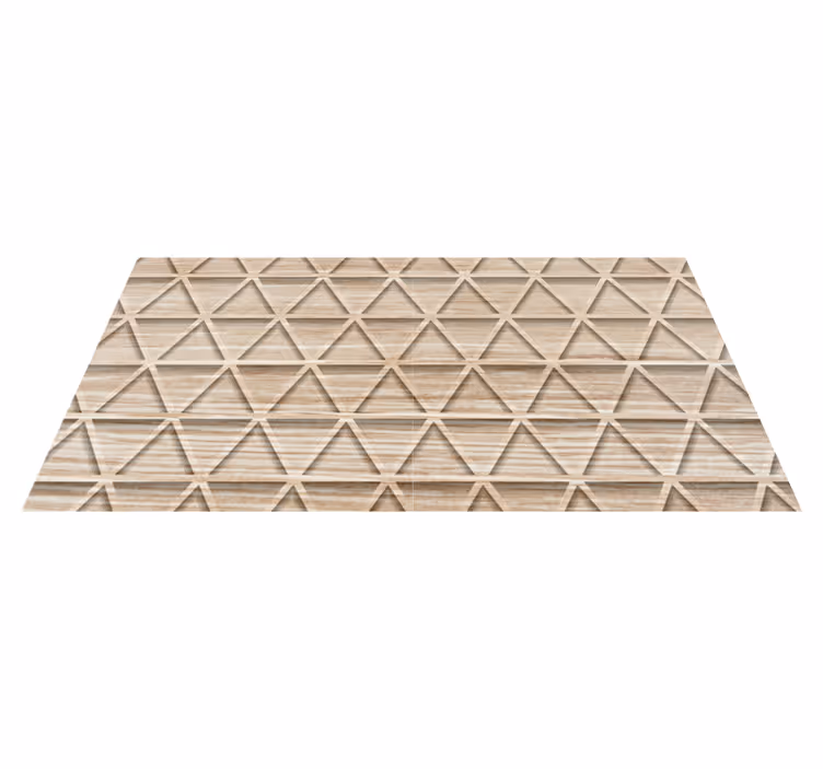 Tapis vinyle bois conception de triangle géométrique - TenStickers