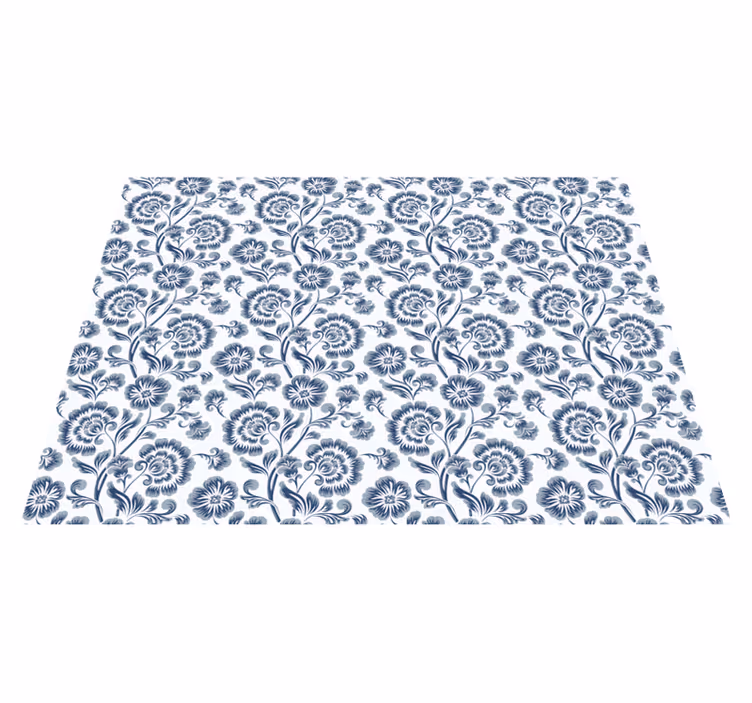 Tapis vinyle fleurs et plantes motif d'élégance florale - TenStickers