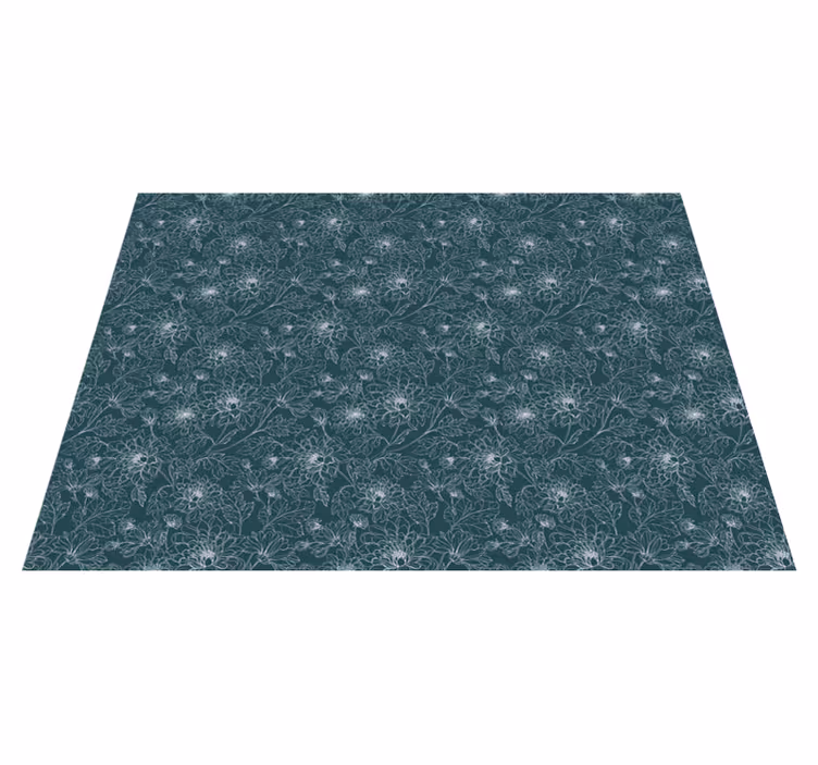 Tapis vinyle fleurs et plantes modèle botanique superposé - TenStickers