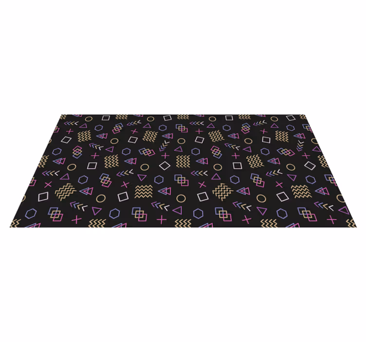 Tapis vinyle vintage formes géométriques rétro - TenStickers