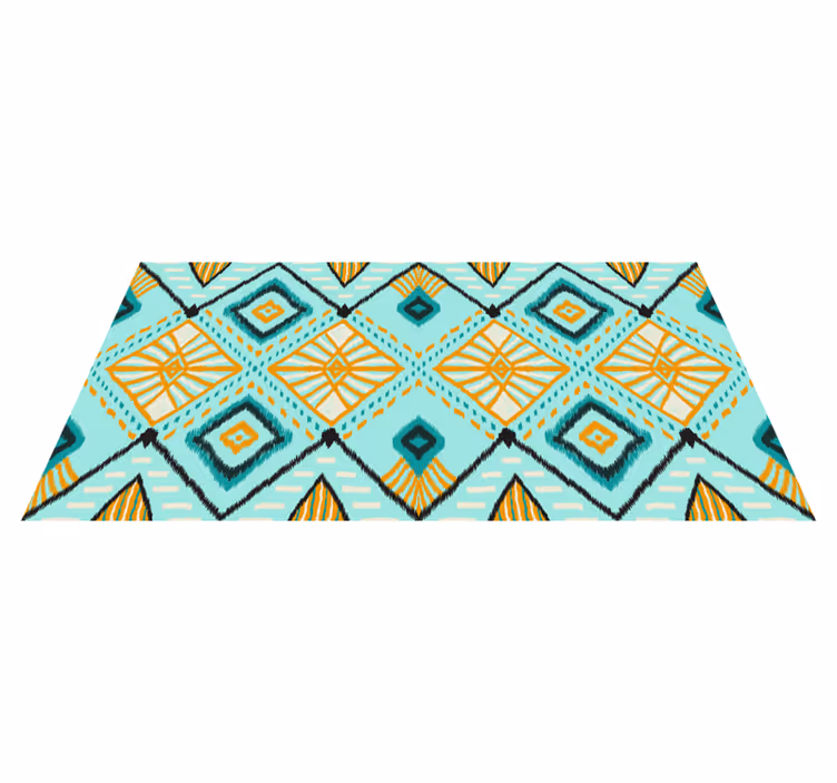 Tapis vinyle éthnique motif géométrique tribal - TenStickers