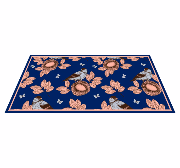 Tapis vinyle animal motif botanique de nid d’oiseau - TenStickers