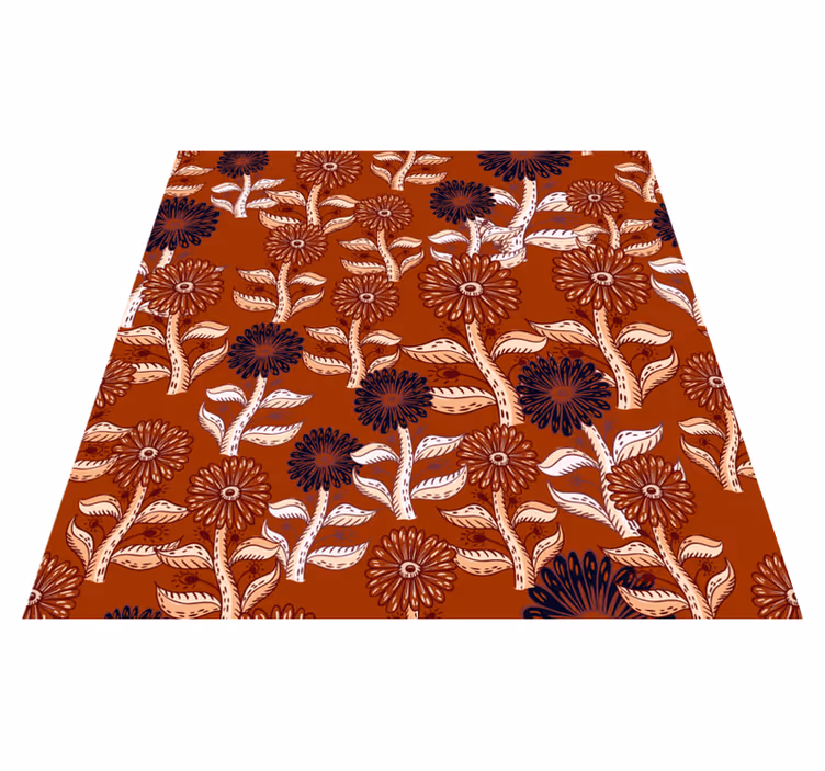 Tapis vinyle fleurs et plantes harmonie des motifs floraux - TenStickers