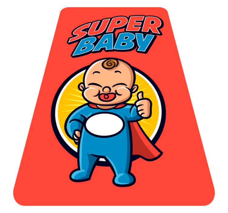 Tapis vinyle chambre bébé thème bébé super-héros - TenStickers