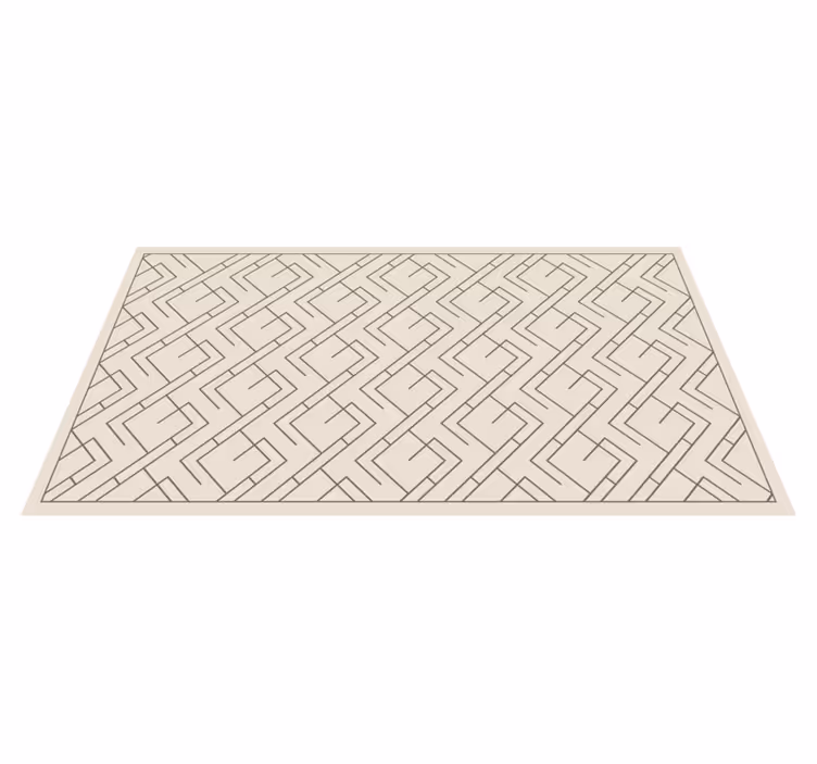 Tapis vinyle géométrique motif effet labyrinthe - TenStickers