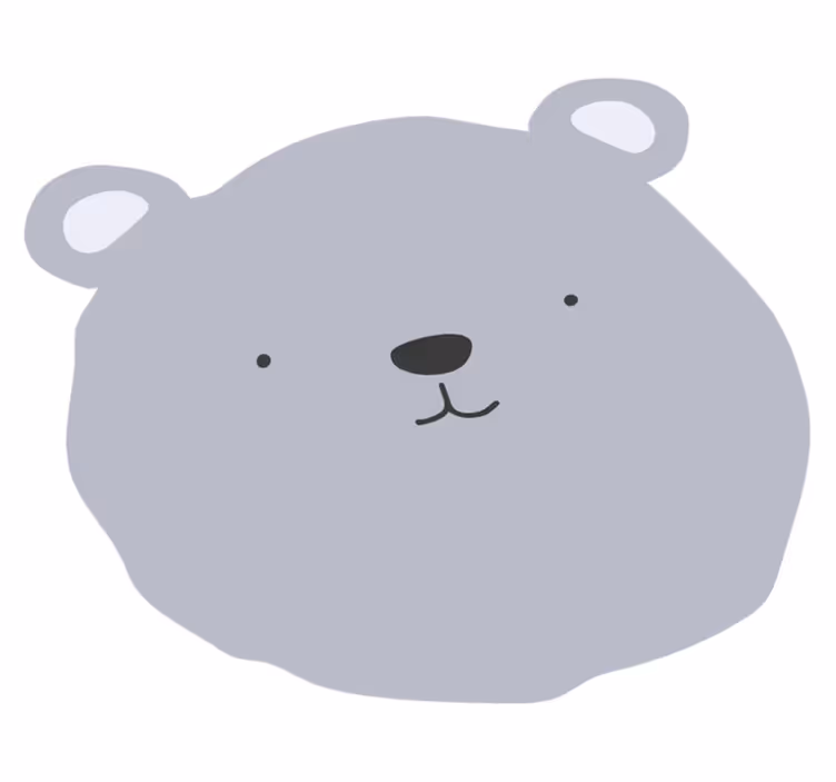 Tapis vinyle chambre bébé adorable dessin animé d'ours - TenStickers