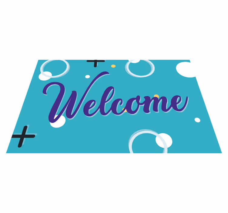Tapis vinyle citation Beau texte de bienvenue - TenStickers
