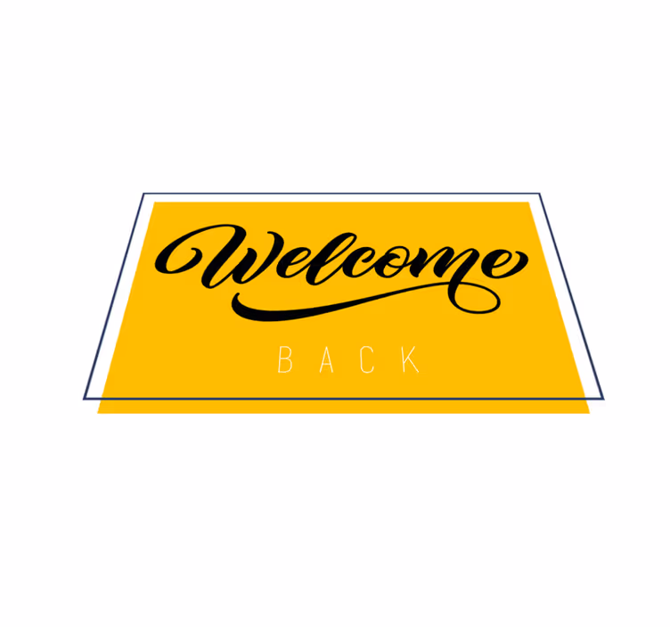 Tapis vinyle entrée bon retour salutation - TenStickers