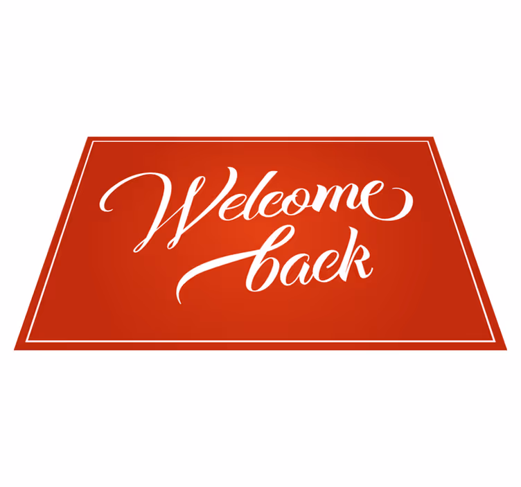 Tapis vinyle citation texte de bienvenue chaleureux - TenStickers