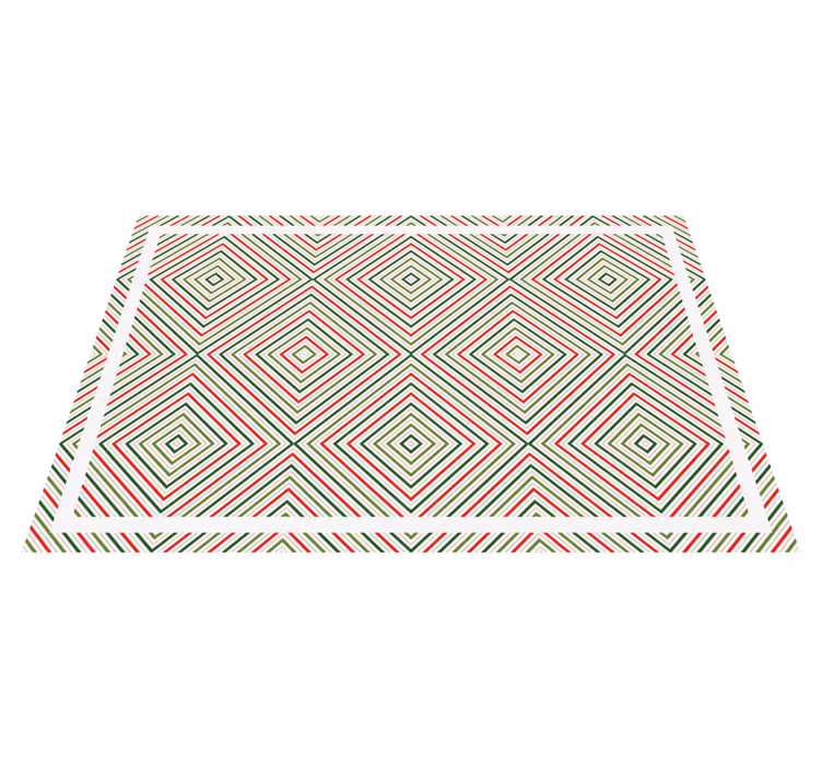 Tapis vinyle géométrique motif géométrique en losange - TenStickers