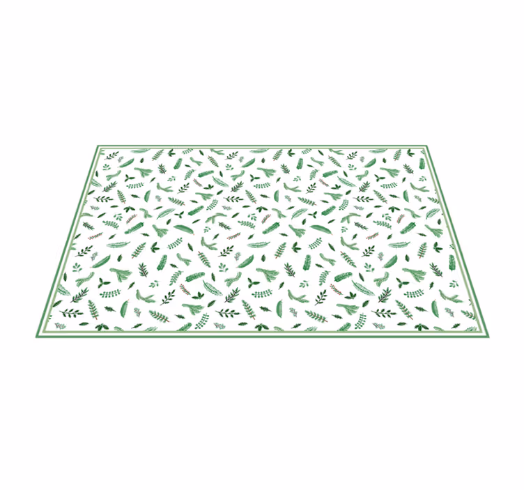 Tapis vinyle fleurs et plantes chaussures botaniques vertes - TenStickers