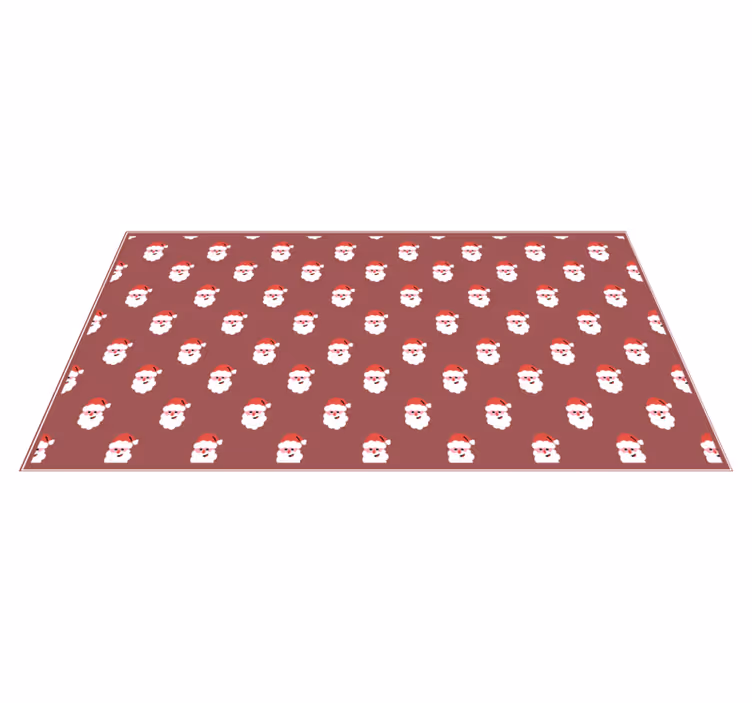 Tapis vinyle Noël motif de pères Noël - TenStickers
