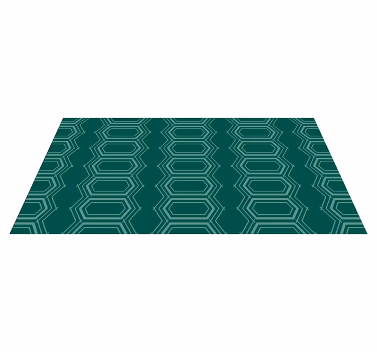Tapis vinyle géométrique motif émeraude - TenStickers