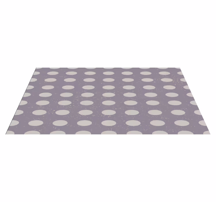 Tapis vinyle géométrique motif à pois minimaliste - TenStickers