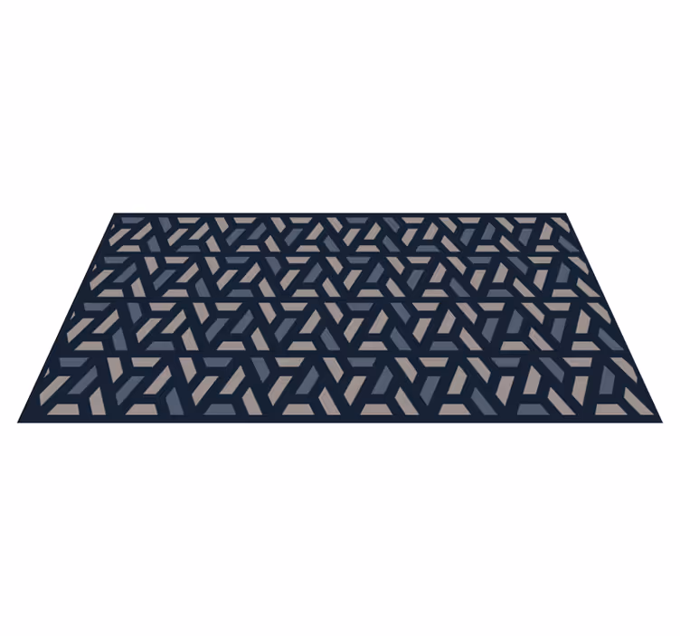 Tapis vinyle géométrique angles imbriqués - TenStickers
