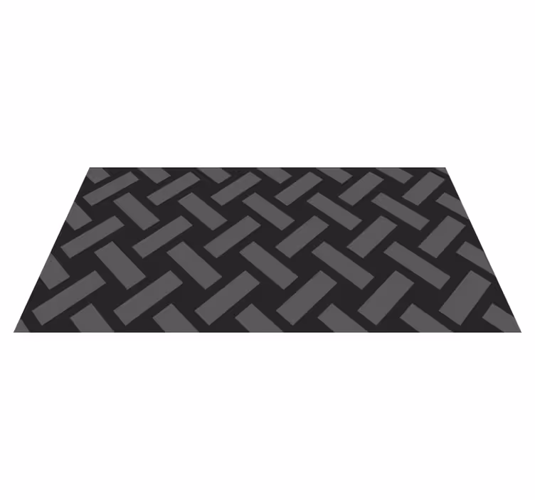 Tapis vinyle géométrique chevrons monochromes - TenStickers