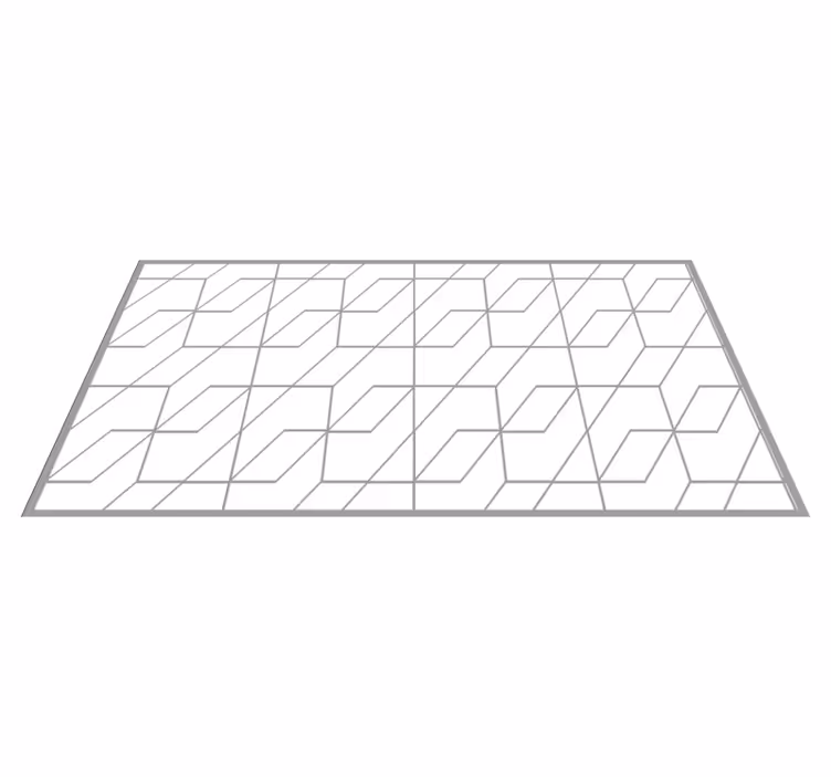 Tapis vinyle géométrique motif en zigzag - TenStickers