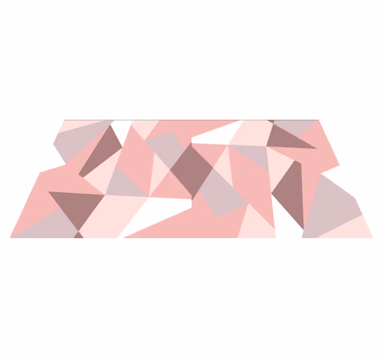 Tapis vinyle géométrique motif triangulaire tons rose - TenStickers