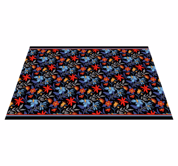 Tapis vinyle fleurs et plantes élégance botanique - TenStickers