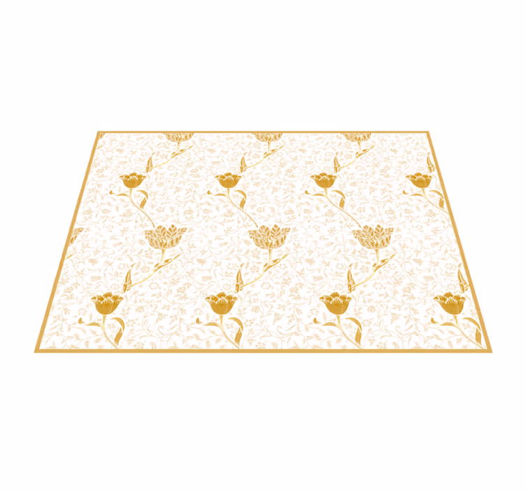 Tapis vinyle fleurs et plantes élégance florale - TenStickers