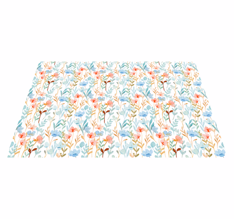 Tapis vinyle salon Imprimé floral 'hydenyear' - TenStickers