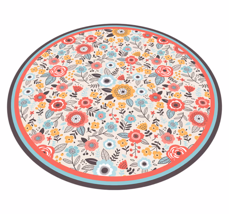 Tapis vinyle salon Imprimé fleuri 'ditsy' - TenStickers