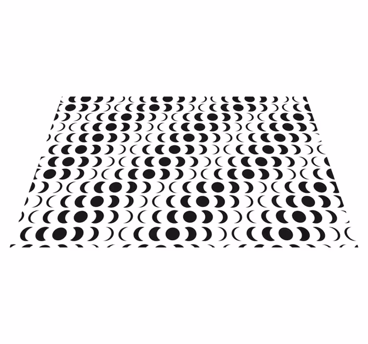 Tapis vinyle géométrique motif phases de la lune - TenStickers