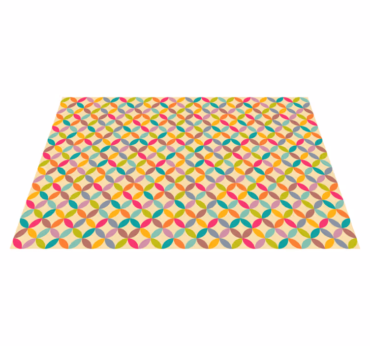 Tapis vinyle géométrique motif super coloré  - TenStickers