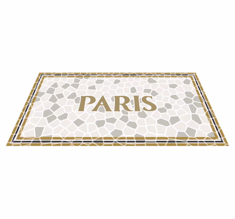 Tapis vinyle personnalisé motif nid d'abeille paris - TenStickers