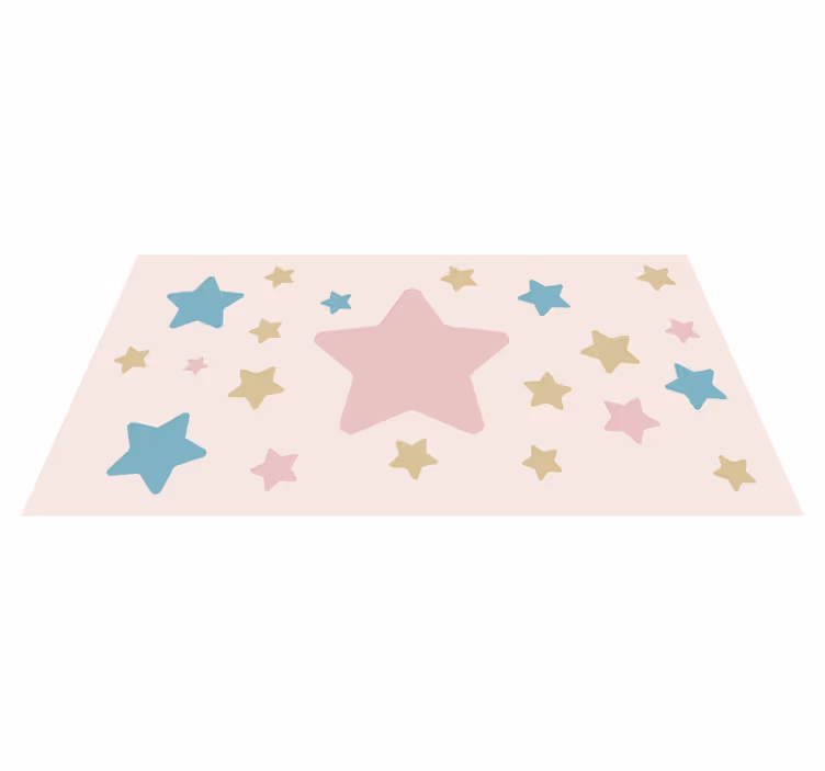 Tapis vinyle pour enfants étoiles aux couleurs pastel - TenStickers