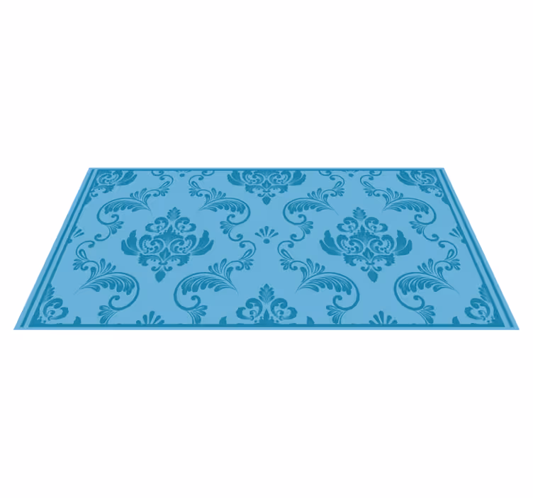 Tapis vinyle chambre Turquoise classique hollywood-régence - TenStickers